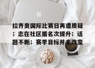 关于拉齐奥国际比赛日再遭质疑；志在社区盾名次提升；话题不断；赛季目标并未改变的信息